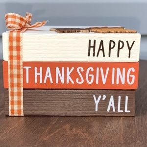 Farmhouse Thanksgiving Fall Bookstack Tiered Tray Holiday Decorations Decor